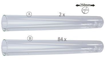 Reagenzgläser 245x30mm, Glas 