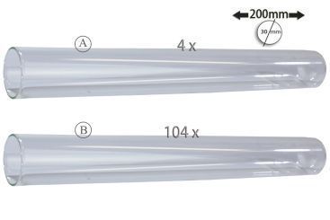 Reagenzgläser 200x30mm, Glas 