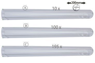 Reagenzgläser 200x20mm, Glas 