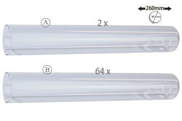 Reagenzgläser 260x30mm, Glas 
